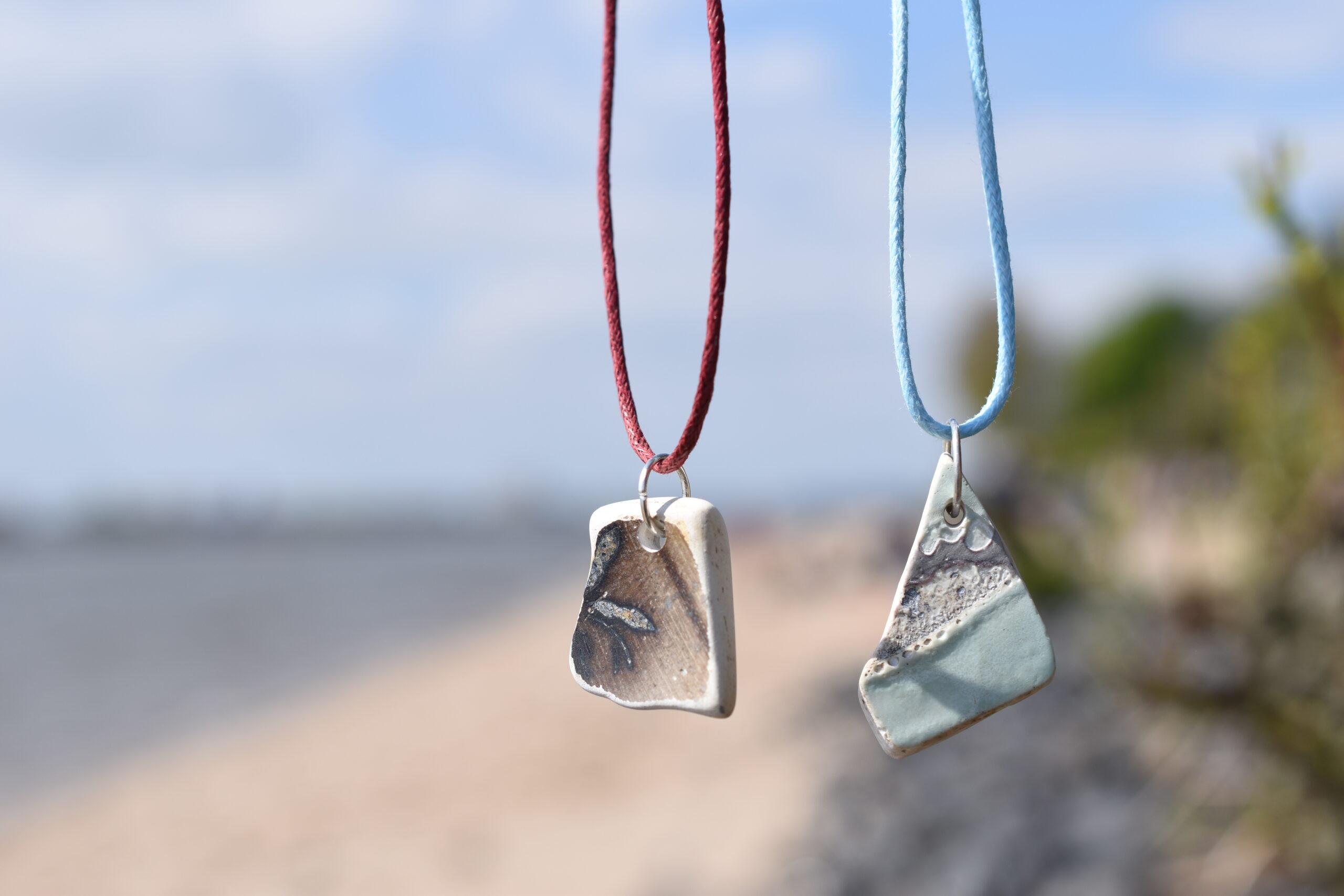 Keramik vom Elbstrand als Anhänger